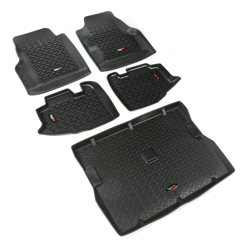 Rugged Ridge Floor Liner Front/Rear/Cargo Black 1997-2006 Jeep Wrangler TJ Rugged Ridge Floor Liner Front/Rear/Cargo Black 1997-2006 Jeep Wrangler TJ