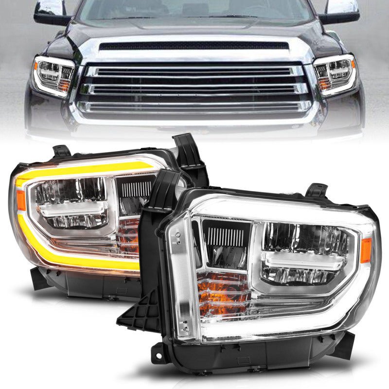 ANZO 2014-2021 Toyota Tundra LED Crystal Headlights w/ Switchback Chrome Housing w/ DRL ANZO 2014-2021 Toyota Tundra LED Crystal Headlights w/ Switchback Chrome Housing w/ DRL