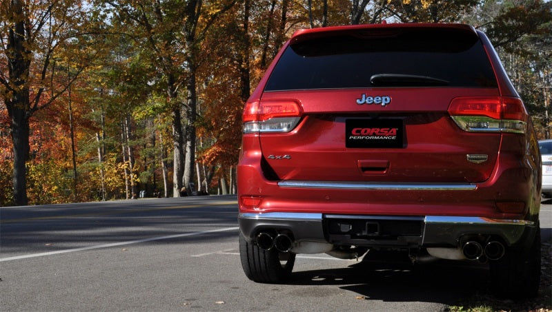 Corsa 2014-2021 Jeep Grand Cherokee Summit Edition Black 2.5in Dual Rear Exit Cat-Back Exhaust Corsa 2014-2021 Jeep Grand Cherokee Summit Edition Black 2.5in Dual Rear Exit Cat-Back Exhaust