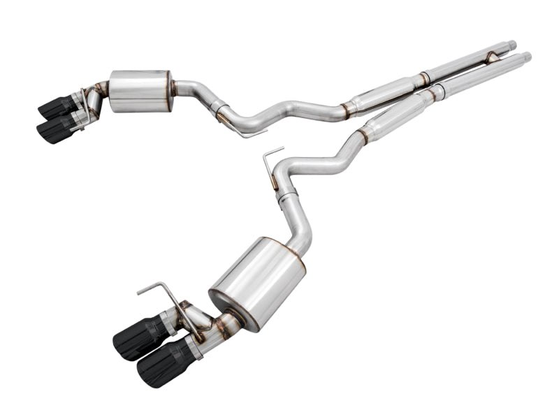 AWE Tuning 2018+ Ford Mustang GT (S550) Cat-back Exhaust - Touring Edition (Quad Diamond Black Tips) AWE Tuning 2018+ Ford Mustang GT (S550) Cat-back Exhaust - Touring Edition (Quad Diamond Black Tips)