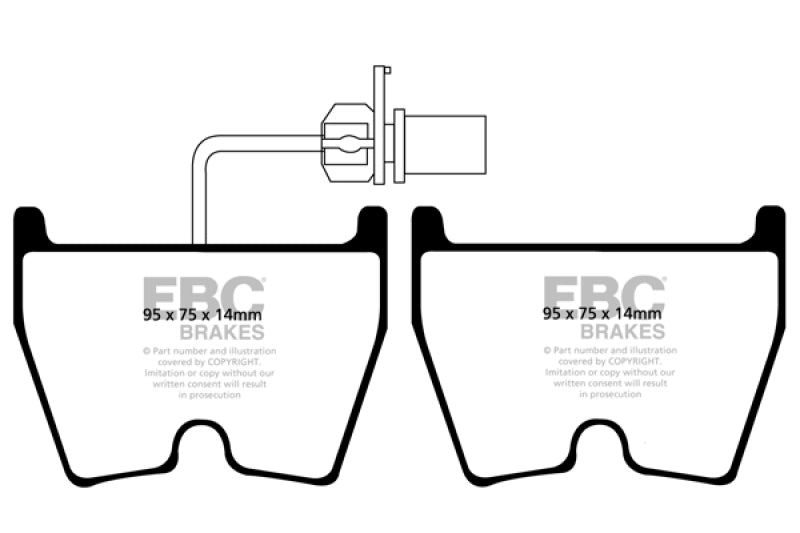 EBC 06-09 Audi RS4 4.2 (Cast Iron Rotors) Bluestuff Front Brake Pads EBC 06-09 Audi RS4 4.2 (Cast Iron Rotors) Bluestuff Front Brake Pads