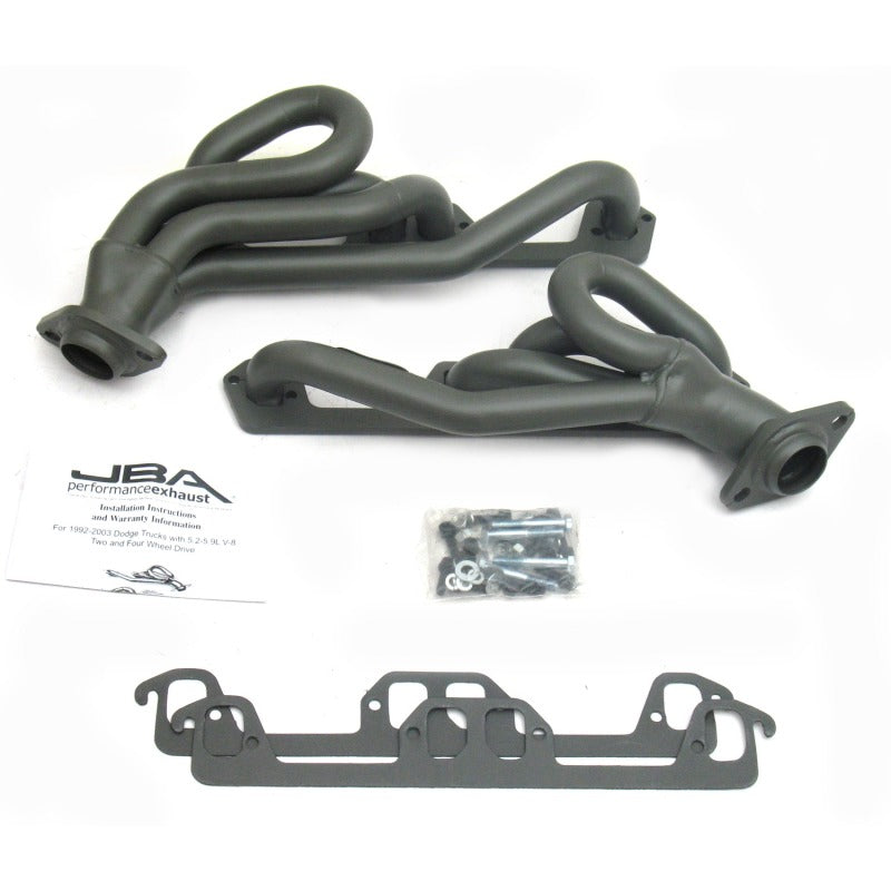 JBA 96-03 Dodge Truck 5.2L/5.9L Magnum 1-1/2in Primary Ti Ctd Cat4Ward Header JBA 96-03 Dodge Truck 5.2L/5.9L Magnum 1-1/2in Primary Ti Ctd Cat4Ward Header