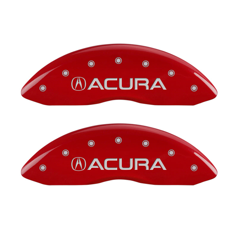 MGP 4 Caliper Covers Engraved Front & Rear Acura Red finish silver ch MGP 4 Caliper Covers Engraved Front & Rear Acura Red finish silver ch