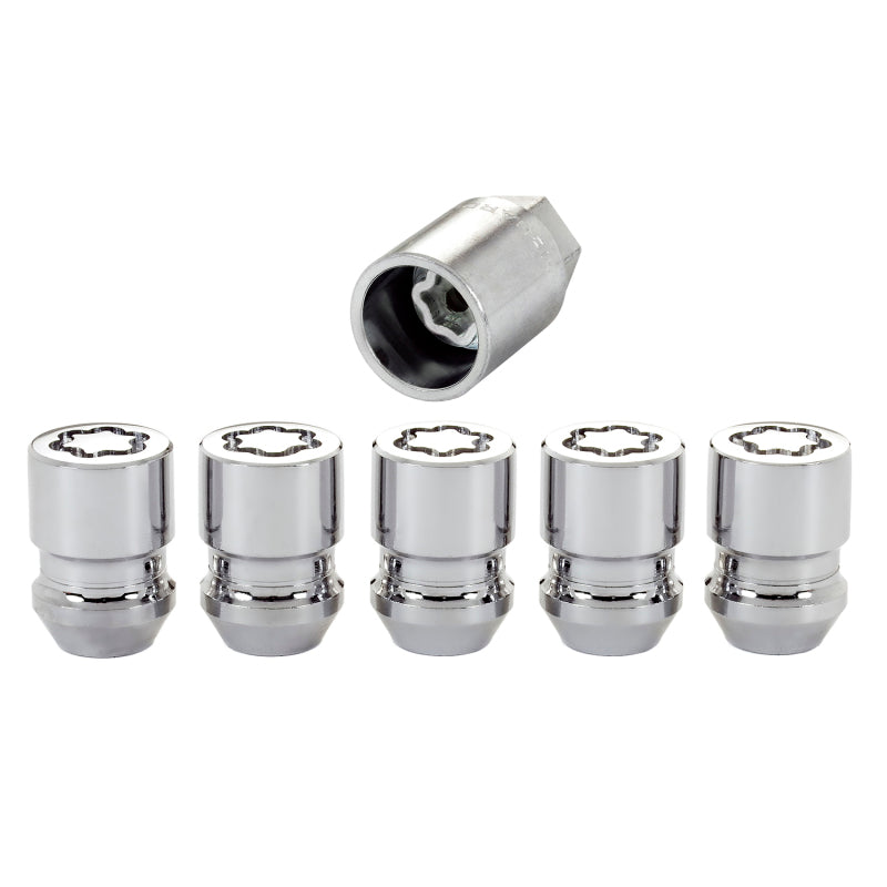 McGard Wheel Lock Nut Set - 5pk. (Cone Seat) M12X1.25 / 13/16 Hex / 1.28in. Length - Chrome McGard Wheel Lock Nut Set - 5pk. (Cone Seat) M12X1.25 / 13/16 Hex / 1.28in. Length - Chrome
