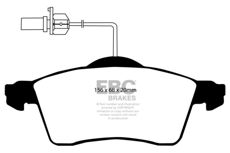 EBC 00 Volkswagen Eurovan 2.8 (ATE) with Wear Leads Greenstuff Front Brake Pads EBC 00 Volkswagen Eurovan 2.8 (ATE) with Wear Leads Greenstuff Front Brake Pads
