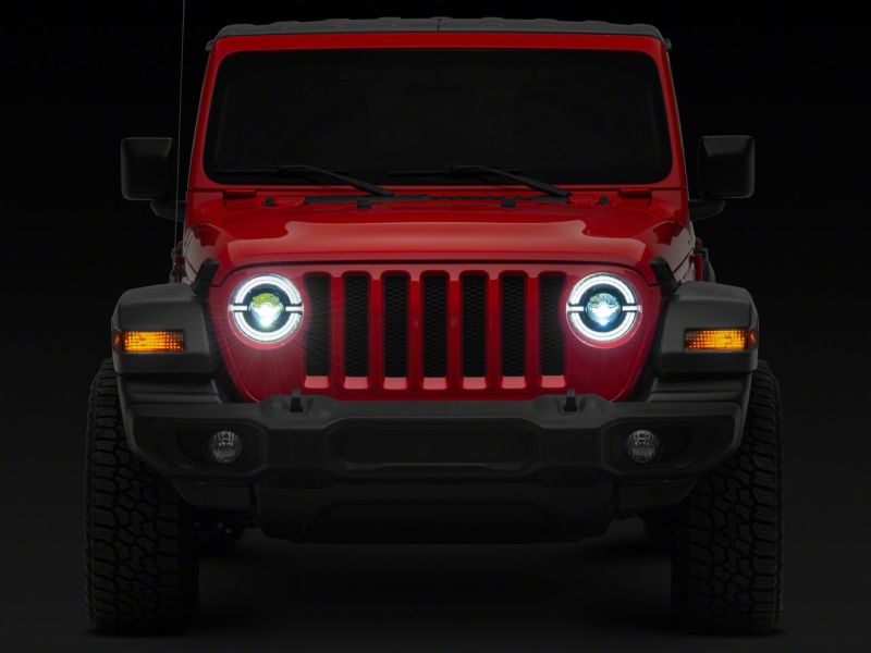Raxiom 18-23 Jeep Wrangler JL Axial Series 9-In LED Angel Eye Headlights- Blk Housing (Clear Lens) Raxiom 18-23 Jeep Wrangler JL Axial Series 9-In LED Angel Eye Headlights- Blk Housing (Clear Lens)