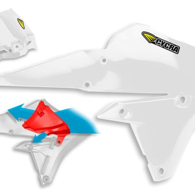 Cycra 15-19 Yamaha WR250F Powerflow Radiator Shrouds - White