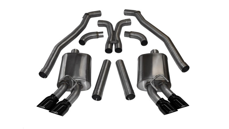 Corsa 2012-2015 Chevrolet Camaro Coupe ZL1 6.2L V8 Black Sport Cat-Back + XO Exhaust Corsa 2012-2015 Chevrolet Camaro Coupe ZL1 6.2L V8 Black Sport Cat-Back + XO Exhaust
