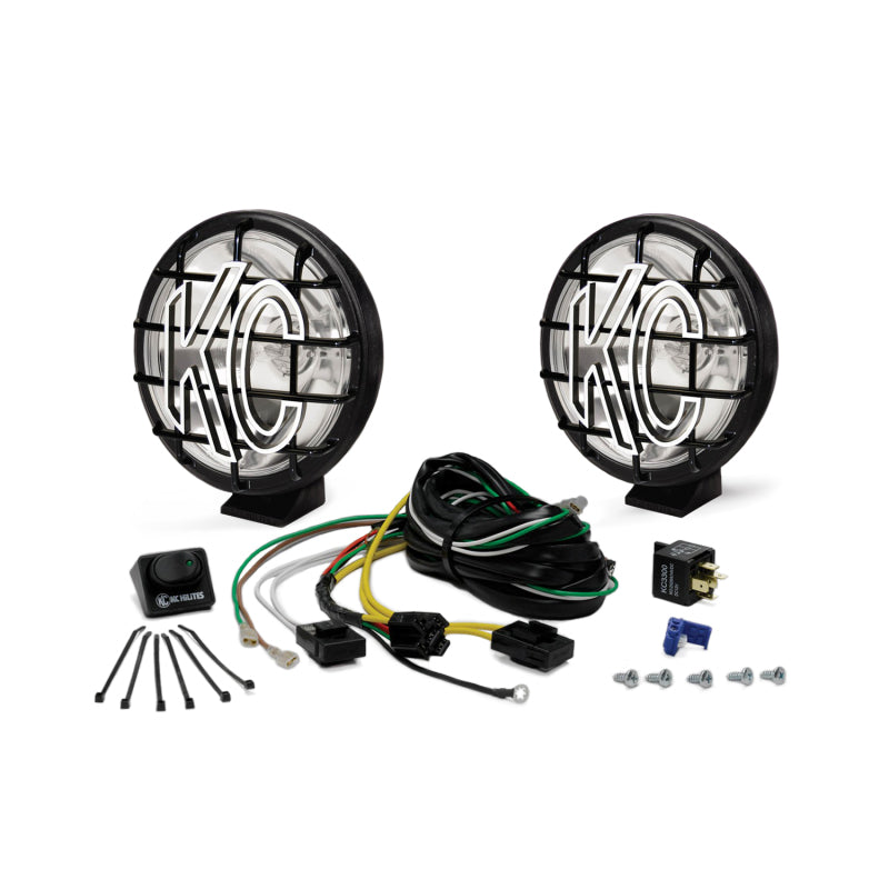KC HiLiTES Apollo Pro 6in. Halogen Light 100w Spot Beam (Pair Pack System) - Black KC HiLiTES Apollo Pro 6in. Halogen Light 100w Spot Beam (Pair Pack System) - Black