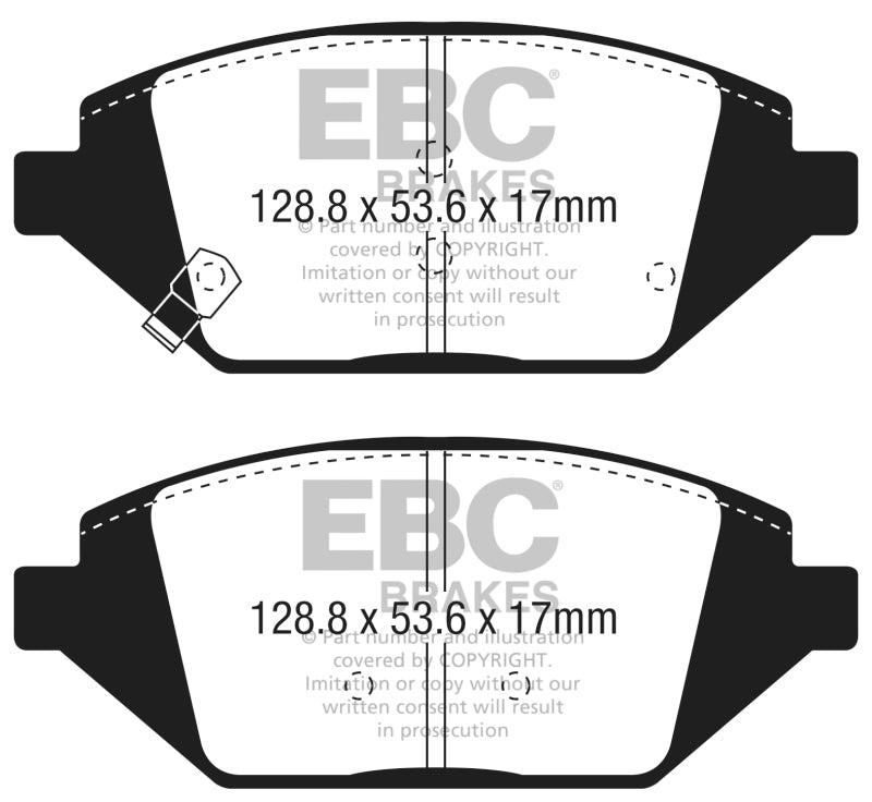 EBC 2016+ Chevrolet Spark 1.4L Greenstuff Front Brake Pads EBC 2016+ Chevrolet Spark 1.4L Greenstuff Front Brake Pads