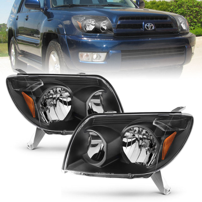 ANZO 2003-2005 Toyota 4Runner Crystal Headlights Black ANZO 2003-2005 Toyota 4Runner Crystal Headlights Black