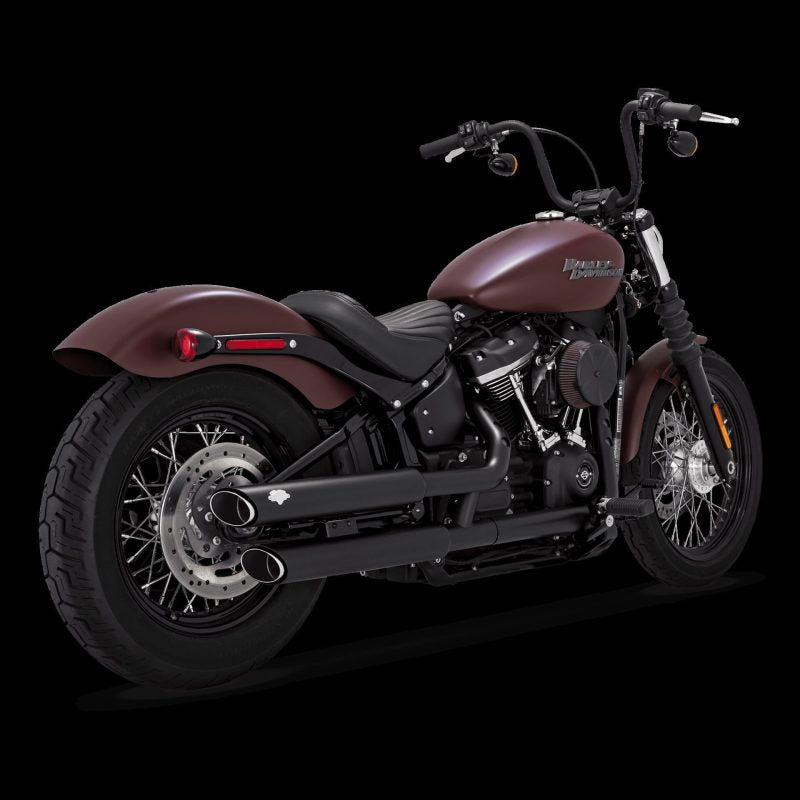 Vance & Hines 18-22 Harley-Davidson Softail Twin Slash S/OS PCX Slip-On Exhaust - Black Vance & Hines 18-22 Harley-Davidson Softail Twin Slash S/OS PCX Slip-On Exhaust - Black
