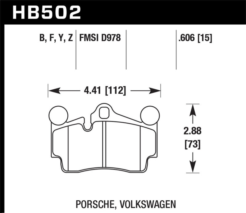 Hawk Porsche / Volkswagen HPS Street Rear Brake Pads Hawk Porsche / Volkswagen HPS Street Rear Brake Pads
