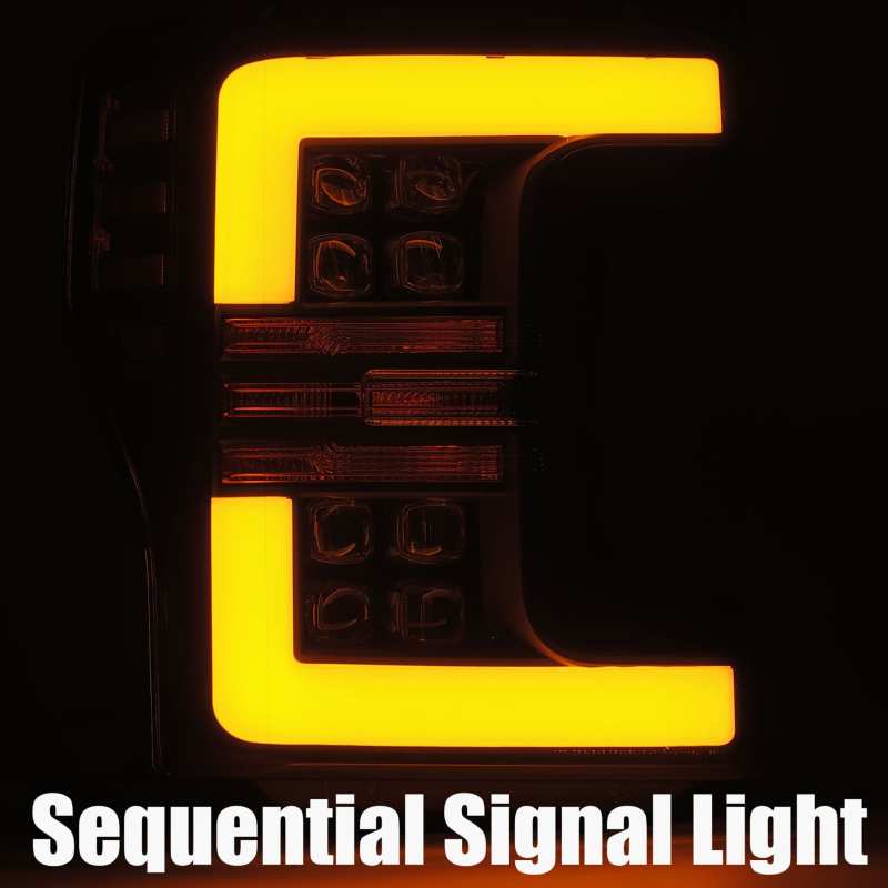 AlphaRex 17-19 Ford F-250 SD NOVA LED Proj Headlights Plank Style Matte Blk w/Activ Light/Seq Signal AlphaRex 17-19 Ford F-250 SD NOVA LED Proj Headlights Plank Style Matte Blk w/Activ Light/Seq Signal