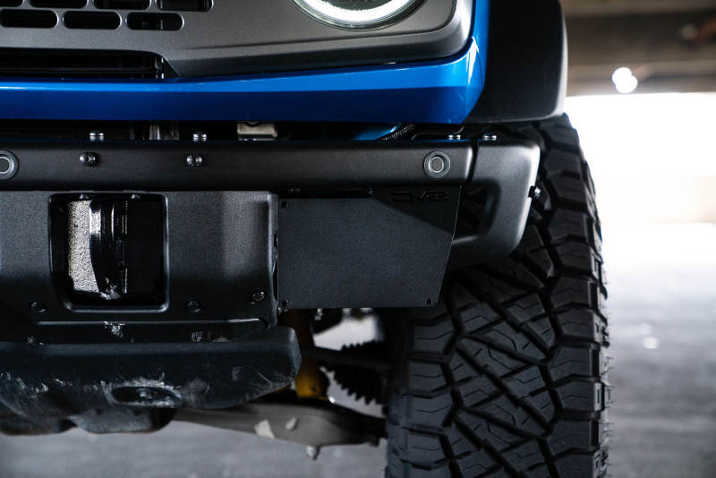 DV8 Offroad 21-22 Ford Bronco Factory Front Bumper License Relocation Bracket - Side DV8 Offroad 21-22 Ford Bronco Factory Front Bumper License Relocation Bracket - Side