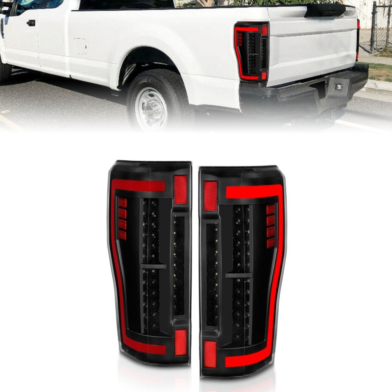 ANZO 2017+ Ford F-250 LED Taillights - Black/Clear ANZO 2017+ Ford F-250 LED Taillights - Black/Clear
