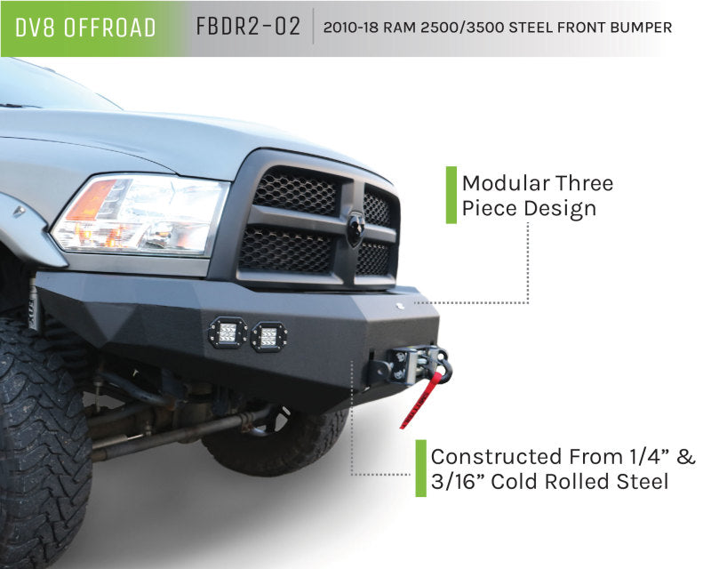 DV8 Offroad 10-14 Dodge Ram 2500/3500 Front Bumper DV8 Offroad 10-14 Dodge Ram 2500/3500 Front Bumper