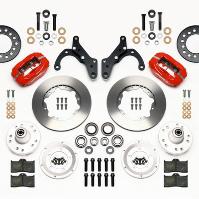 Wilwood Forged Dynalite Front Kit 11.00in Red 69-70 Impala Drum/Disc 69-82 Vette