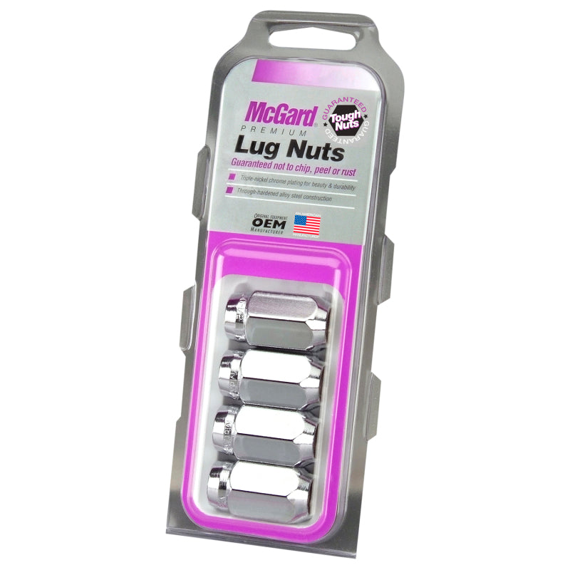 McGard Hex Lug Nut (Cone Seat) M12X1.5 / 13/16 Hex / 1.5in. Length (4-Pack) - Chrome McGard Hex Lug Nut (Cone Seat) M12X1.5 / 13/16 Hex / 1.5in. Length (4-Pack) - Chrome