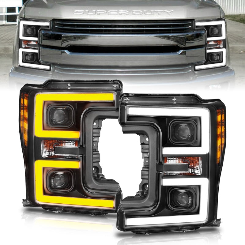 ANZO LED Headlights 17-18 Ford F-250 Super Duty Plank-Style L.E.D. Headlight Black (Pair) ANZO LED Headlights 17-18 Ford F-250 Super Duty Plank-Style L.E.D. Headlight Black (Pair)