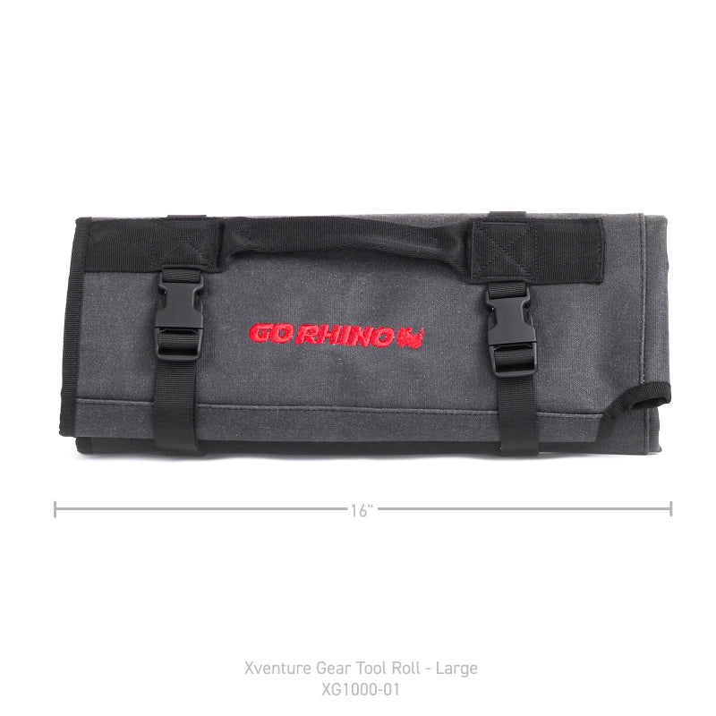 Go Rhino XVenture Gear Tool Roll Large (7x7in. Closed) 12oz Waxed Canvas - Black Go Rhino XVenture Gear Tool Roll Large (7x7in. Closed) 12oz Waxed Canvas - Black