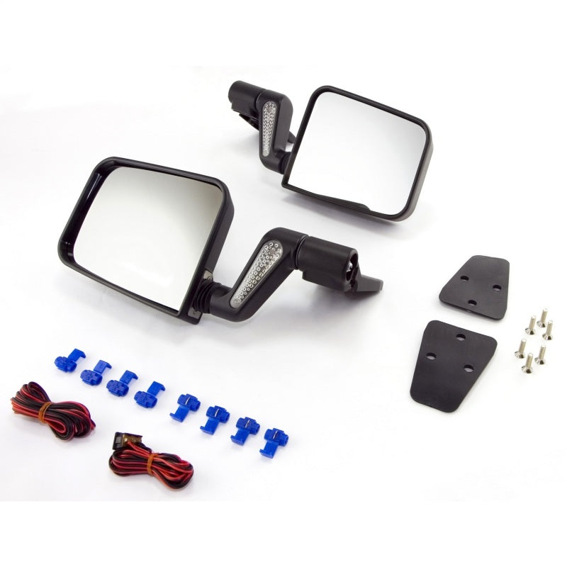 Rugged Ridge 87-02 Jeep Wrangler Black Heated Door Mirror Kit Rugged Ridge 87-02 Jeep Wrangler Black Heated Door Mirror Kit