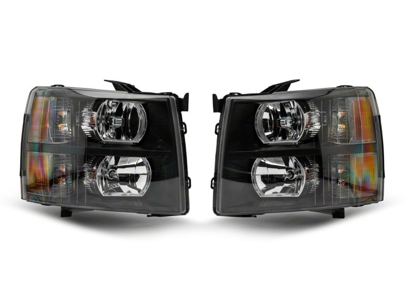 Raxiom 07-13 Chevrolet Silverado 1500 Euro Headlights- Blk Housing (Clear Lens) Raxiom 07-13 Chevrolet Silverado 1500 Euro Headlights- Blk Housing (Clear Lens)