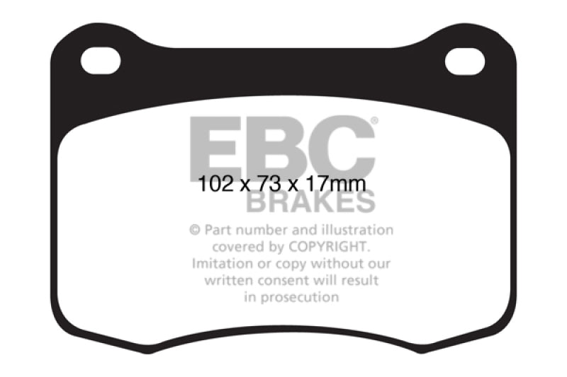 EBC 08+ Lexus IS-F 5.0 Yellowstuff Rear Brake Pads EBC 08+ Lexus IS-F 5.0 Yellowstuff Rear Brake Pads