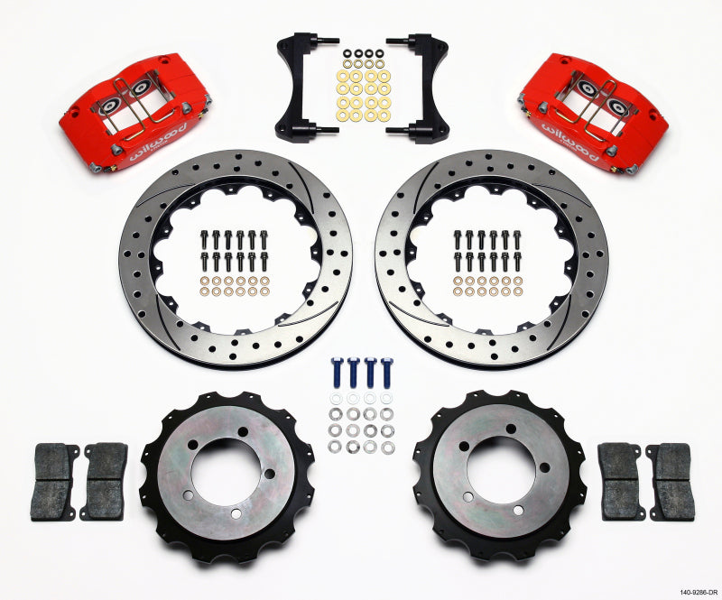 Wilwood Dynapro Radial Rear Kit 13.00in Drilled Red Mitsubishi EVO VIII Wilwood Dynapro Radial Rear Kit 13.00in Drilled Red Mitsubishi EVO VIII
