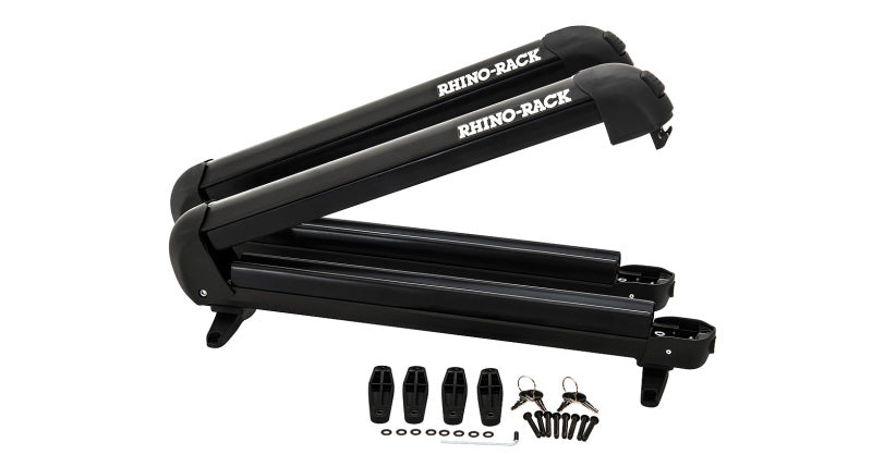 Rhino-Rack Universal Ski/Snowboard Carrier - Fits 4 Pairs of Skis or 2 Snowboards - Black Rhino-Rack Universal Ski/Snowboard Carrier - Fits 4 Pairs of Skis or 2 Snowboards - Black