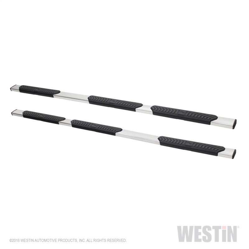 Westin 07-18 Chevrolet Silverado 1500 CC 5.5ft Bed R5 M-Series W2W Nerf Step Bars - Polished SS Westin 07-18 Chevrolet Silverado 1500 CC 5.5ft Bed R5 M-Series W2W Nerf Step Bars - Polished SS