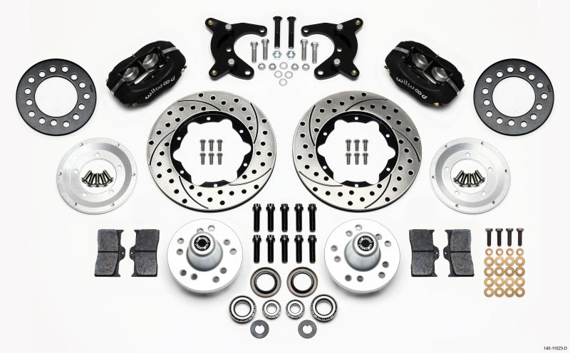 Wilwood Forged Dynalite Front Kit 11.00in Drilled 65-72 CDP A Body - 10in Drum Wilwood Forged Dynalite Front Kit 11.00in Drilled 65-72 CDP A Body - 10in Drum