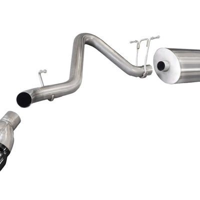 Corsa 11-13 GMC Sierra 6.0L V8 3in Cat-Back Single Side w Twin 4in Black Pro-Series Tips