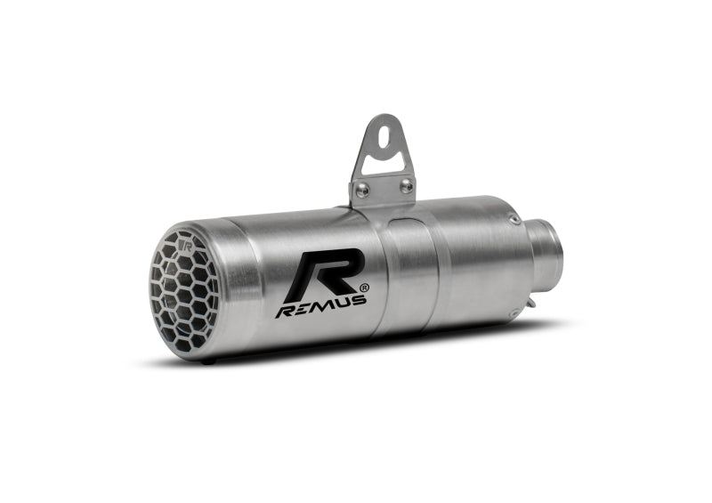 Remus 2021+ KTM 390 Adventure Mesh Brushed Stainless Steel Race Slip On w/Removable Sound Insert Remus 2021+ KTM 390 Adventure Mesh Brushed Stainless Steel Race Slip On w/Removable Sound Insert