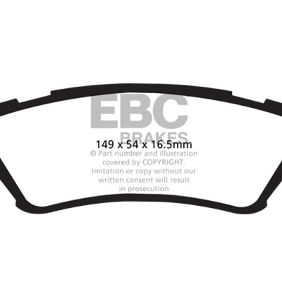 EBC 15+ Ford F150 2.7 Twin Turbo (2WD) Ultimax2 Rear Brake Pads