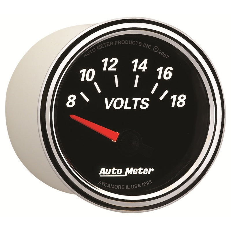 Autometer Designer Black II 52mm 18V Voltmeter Gauge Autometer Designer Black II 52mm 18V Voltmeter Gauge