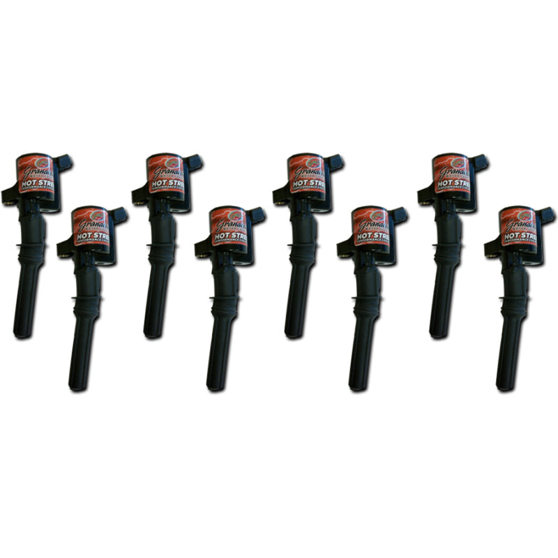 Granatelli 97-04 Ford 4.6L/5.4L 2V Hot Street Coil Packs - Black (Set of 8) Granatelli 97-04 Ford 4.6L/5.4L 2V Hot Street Coil Packs - Black (Set of 8)