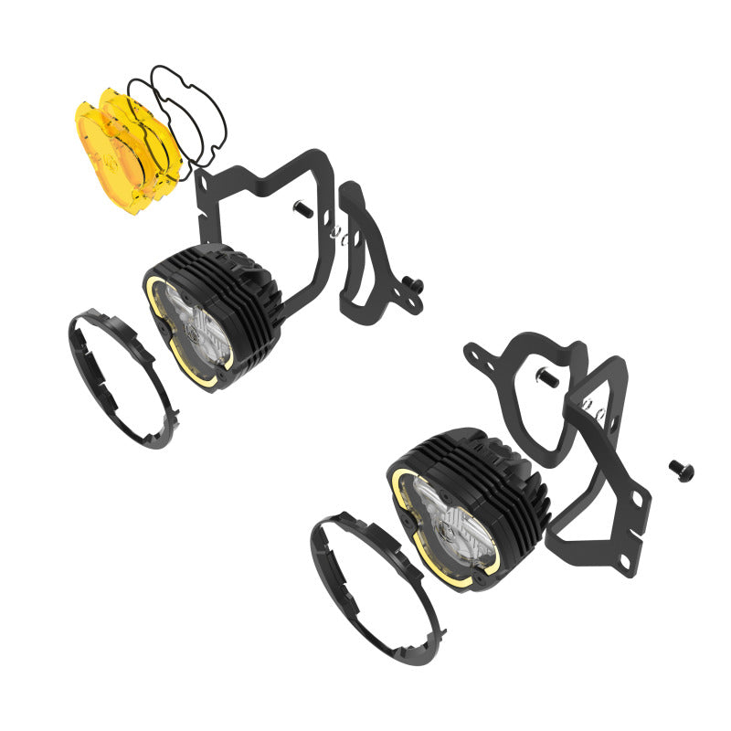 KC HiLiTES FLEX ERA 3 Dual Mode SAE Fog Lights - 2-Light Master Kit for Jeep JL/JT Sport Bumpers KC HiLiTES FLEX ERA 3 Dual Mode SAE Fog Lights - 2-Light Master Kit for Jeep JL/JT Sport Bumpers
