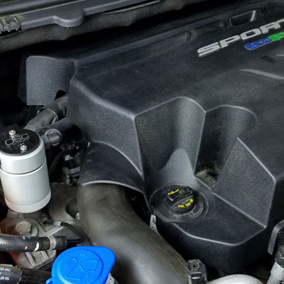 J&L 2015-2024 Ford Edge Sport/ST Passenger Side Oil Separator 3.0 - Clear Anodized