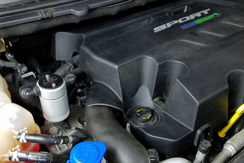J&L 2015-2024 Ford Edge Sport/ST Passenger Side Oil Separator 3.0 - Clear Anodized J&L 2015-2024 Ford Edge Sport/ST Passenger Side Oil Separator 3.0 - Clear Anodized