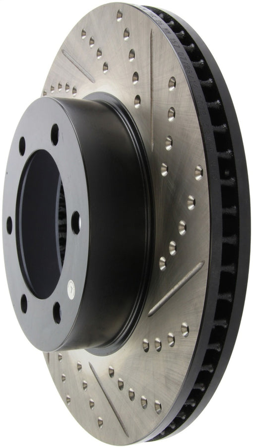 StopTech 00-06 Toyota Tundra / 01-07 Toyota Sequoia Front Left Slotted & Drilled Rotor StopTech 00-06 Toyota Tundra / 01-07 Toyota Sequoia Front Left Slotted & Drilled Rotor