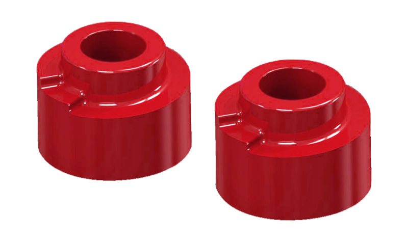 Prothane 05-09 Ford F250 SD 4wd Front Coil Spring 2.5in Lift Spacer - Red Prothane 05-09 Ford F250 SD 4wd Front Coil Spring 2.5in Lift Spacer - Red