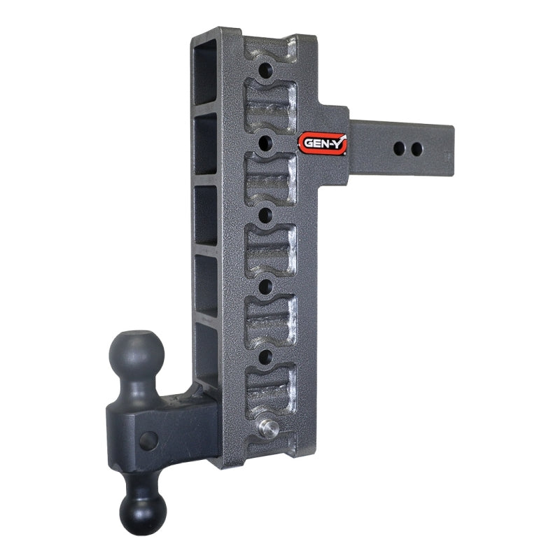 Gen-Y Mega Duty 2.5in Shank 12in Offset Drop 3K TW 21K Hitch w/GH-061 Dual-Ball Gen-Y Mega Duty 2.5in Shank 12in Offset Drop 3K TW 21K Hitch w/GH-061 Dual-Ball