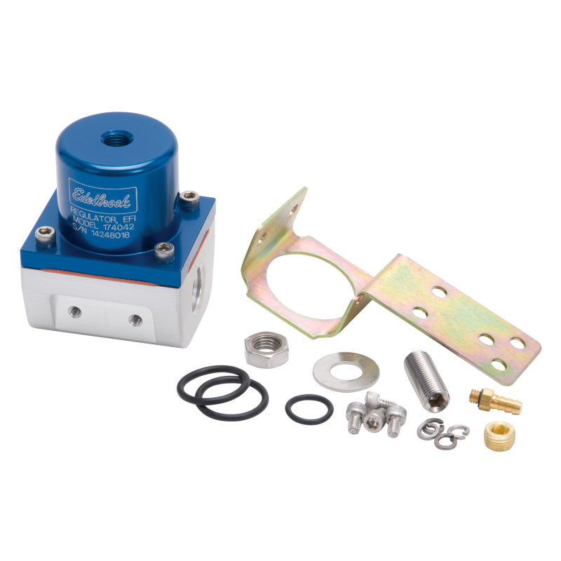 Edelbrock Fuel Pressure Regulator EFI 180 GPH 35-90 PSI -6 In/Out -6 Return Blue/Clear Edelbrock Fuel Pressure Regulator EFI 180 GPH 35-90 PSI -6 In/Out -6 Return Blue/Clear