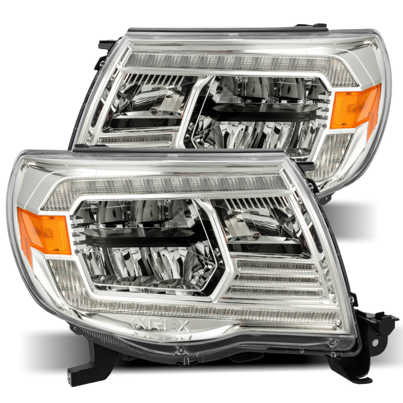 AlphaRex 05-11 Toyota Tacoma LUXX Crystal Headlights Plank Style Chrome w/Activation Light/DRL AlphaRex 05-11 Toyota Tacoma LUXX Crystal Headlights Plank Style Chrome w/Activation Light/DRL