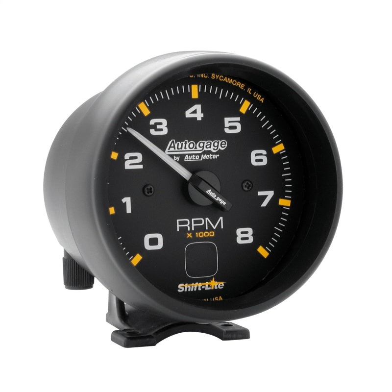 Autometer AutoGage 3-3/4in Pedestal Tachometer 0-8000 RPM Black/Black w/ Shift Light Autometer AutoGage 3-3/4in Pedestal Tachometer 0-8000 RPM Black/Black w/ Shift Light