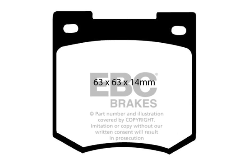 EBC 67-70 Ford Cortina 1.6 Greenstuff Front Brake Pads EBC 67-70 Ford Cortina 1.6 Greenstuff Front Brake Pads