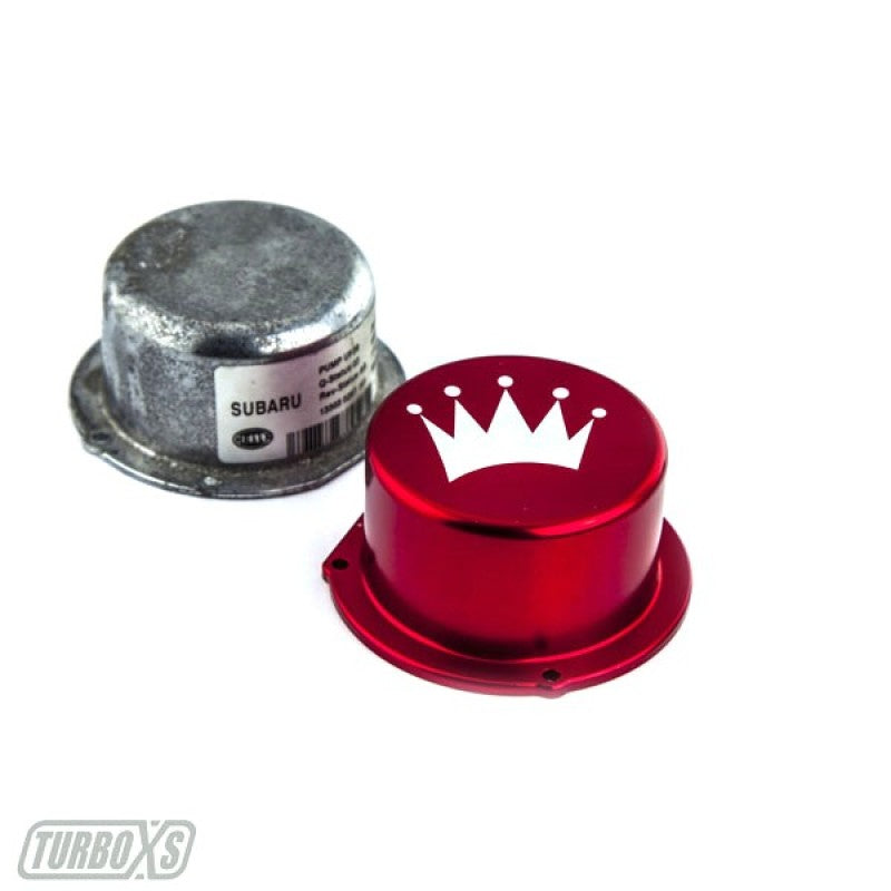 Turbo XS 15-16 Subaru WRX Billet Aluminum Vacuum Pump Cover - Red Turbo XS 15-16 Subaru WRX Billet Aluminum Vacuum Pump Cover - Red