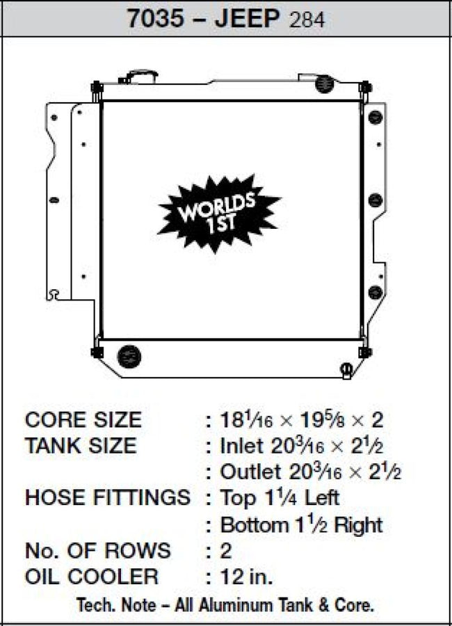 CSF 05-06 Jeep Wrangler Radiator CSF 05-06 Jeep Wrangler Radiator