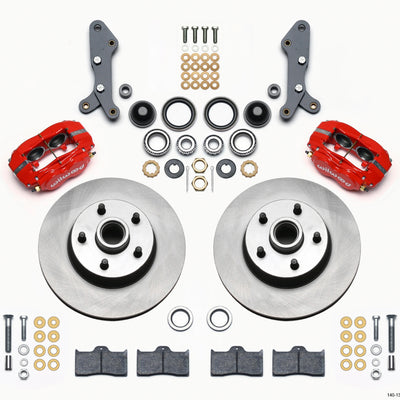 Wilwood Forged Dynalite-M Front Kit 11.30in 1 PC Rotor&Hub Red 60-68 Ford / Mercury Full Size